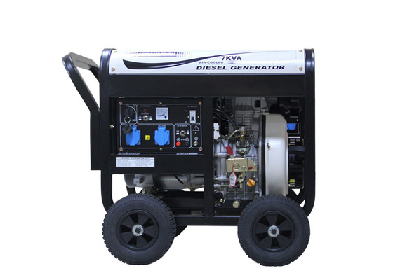 piccolo generatore diesel portatile di inizio elettrico 7KVA con le ruote ed il motore delle maniglie 192FAE