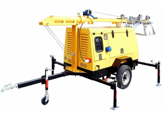 L'alogenuro mobile manuale diesel del metallo della torre del faro si accende con aria raffreddata