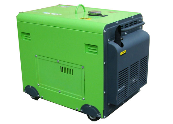 rame portatile silenzioso diesel di colore verde 100% del generatore 4.5kw 1 fase